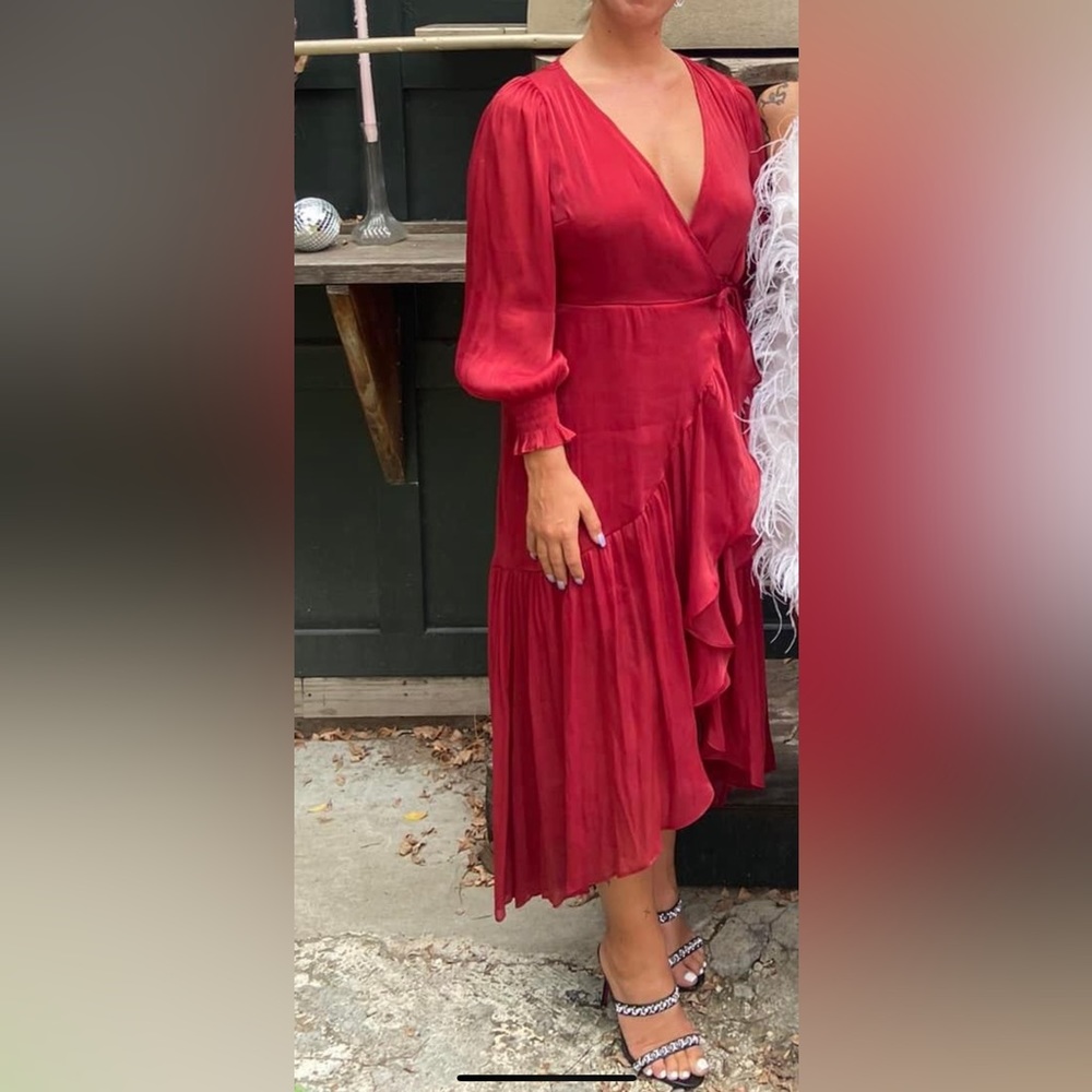 Long Sleeve Wrap Dress